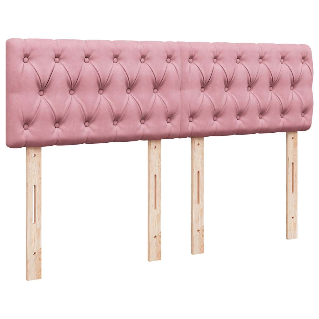 vidaXL Estructura cama otomana colchón terciopelo rosa 140x200cm