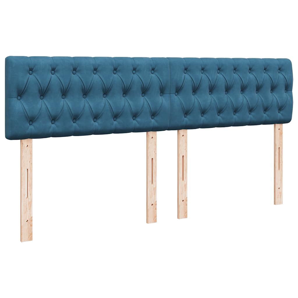 vidaXL Estructura de cama otomana colchón azul oscuro 180x200 cm