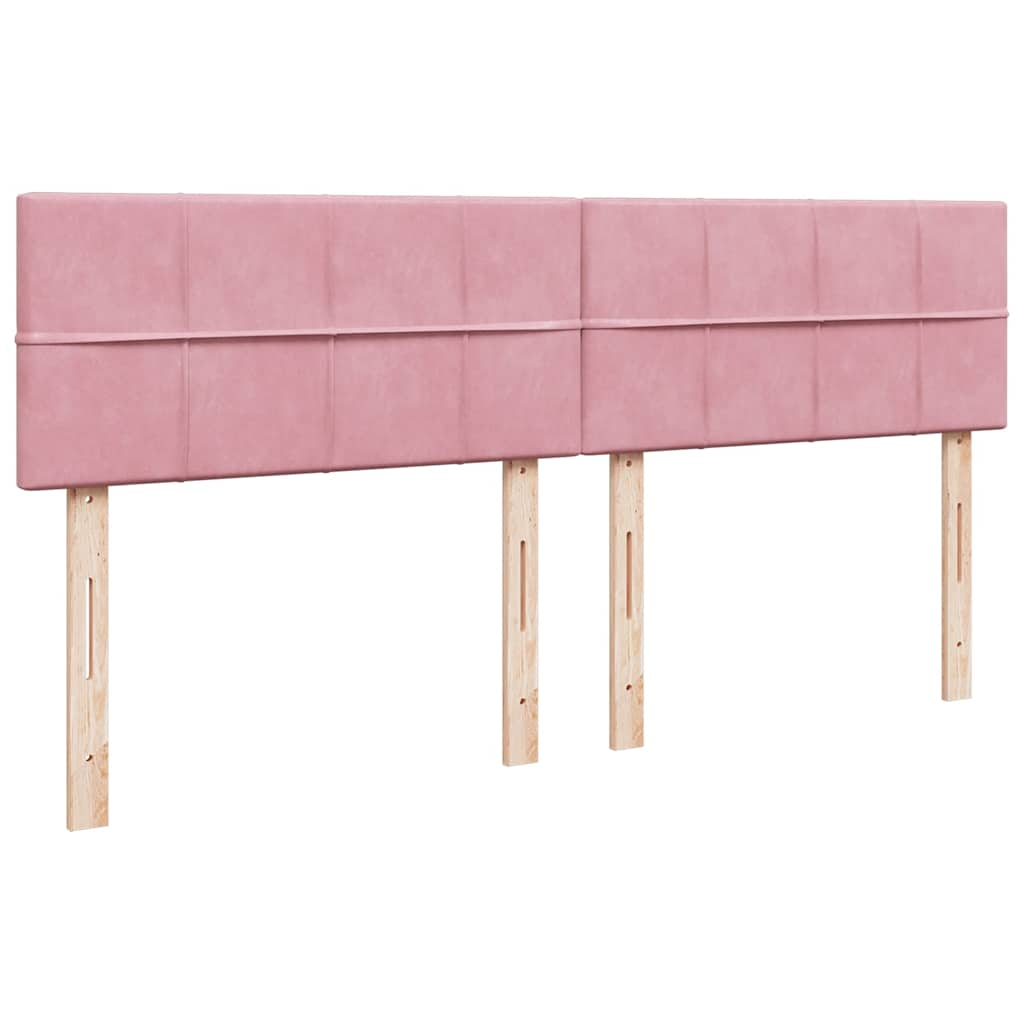 vidaXL Estructura de cama otomana colchones terciopelo rosa 200x200cm