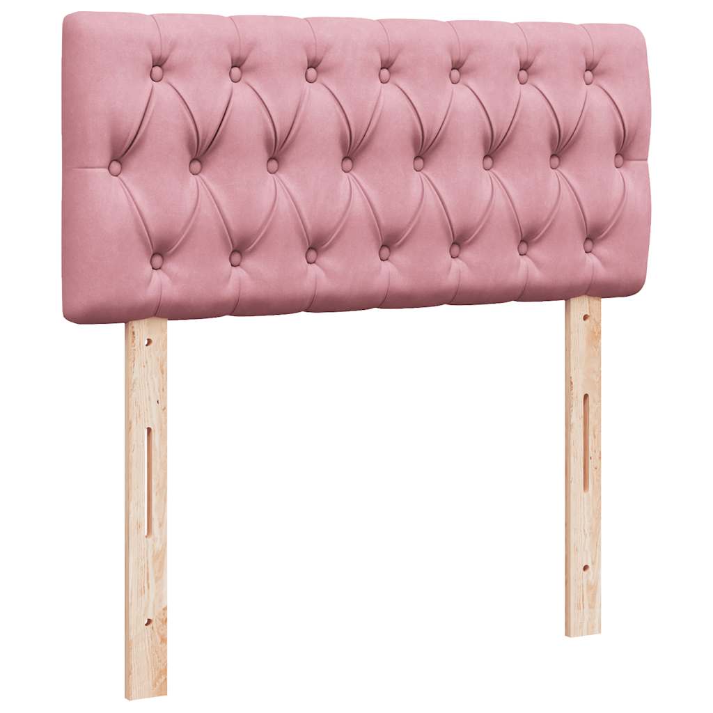 vidaXL Estructura de cama otomana colchones terciopelo rosa 160x200cm