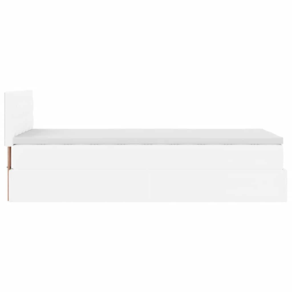 vidaXL Estructura cama otomana colchón blanco puro 90x190cm