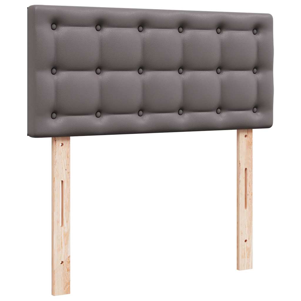 vidaXL Estructura cama otomana colchón cuero sintético gris 100x200cm