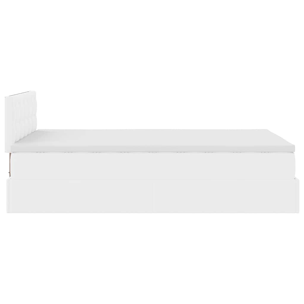 vidaXL Estructura cama otomana colchón blanco puro 120x190cm