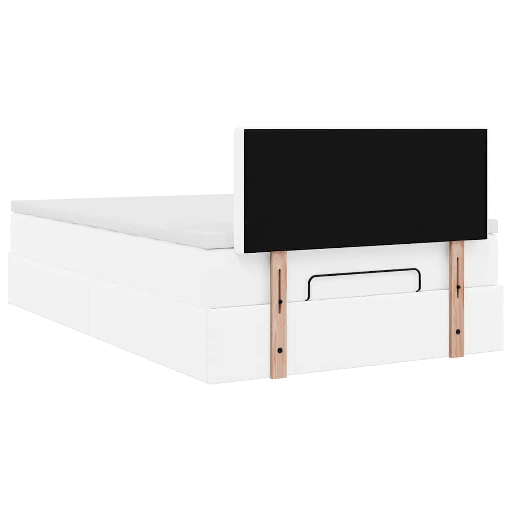 vidaXL Estructura cama otomana colchón blanco puro 120x190cm