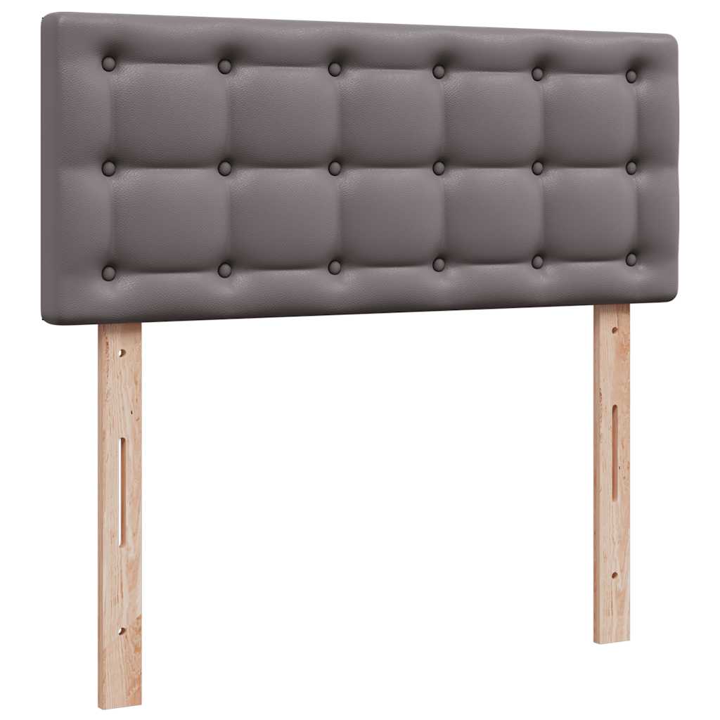 vidaXL Estructura cama otomana colchón cuero sintético gris 120x200cm