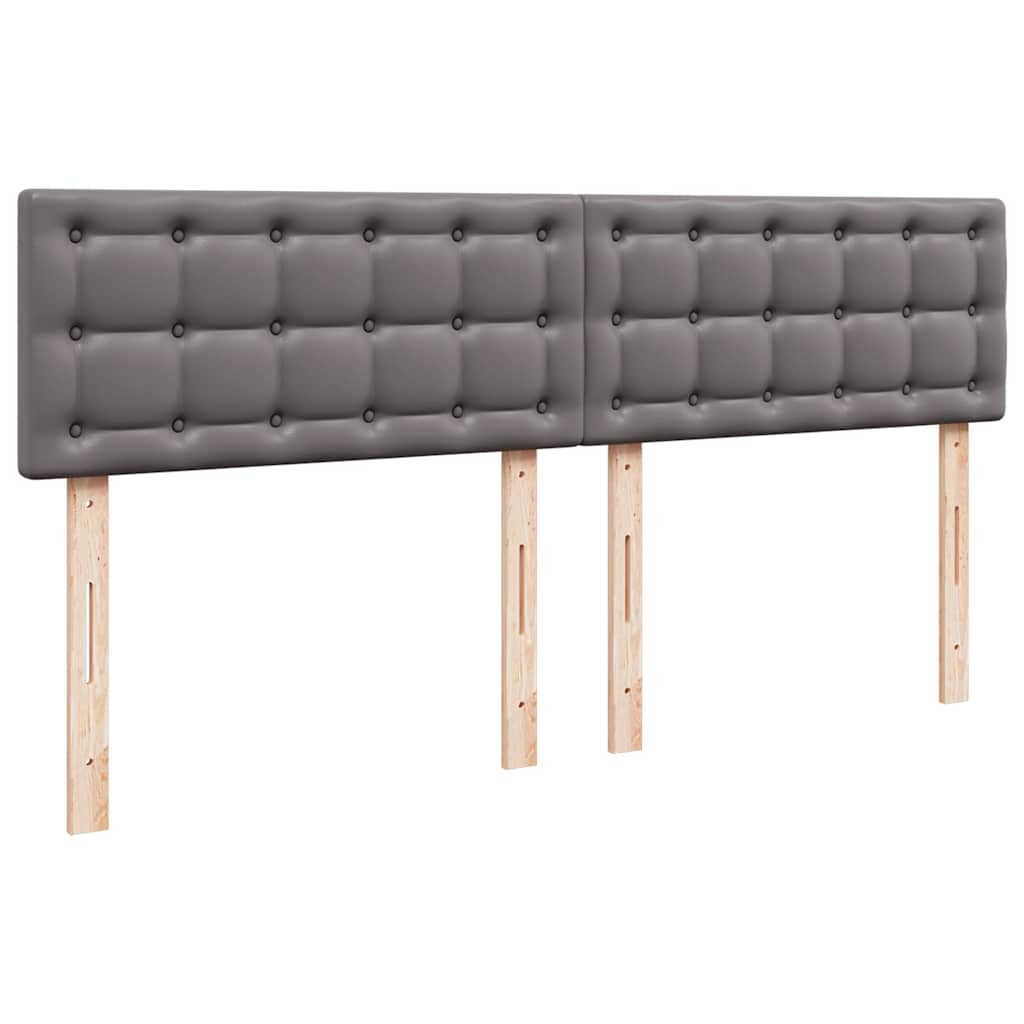 vidaXL Estructura cama otomana colchón cuero sintético gris 180x200cm