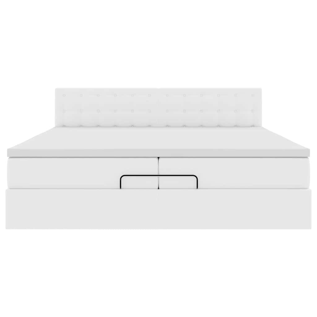 vidaXL Estructura cama otomana colchón blanco puro 200x200cm