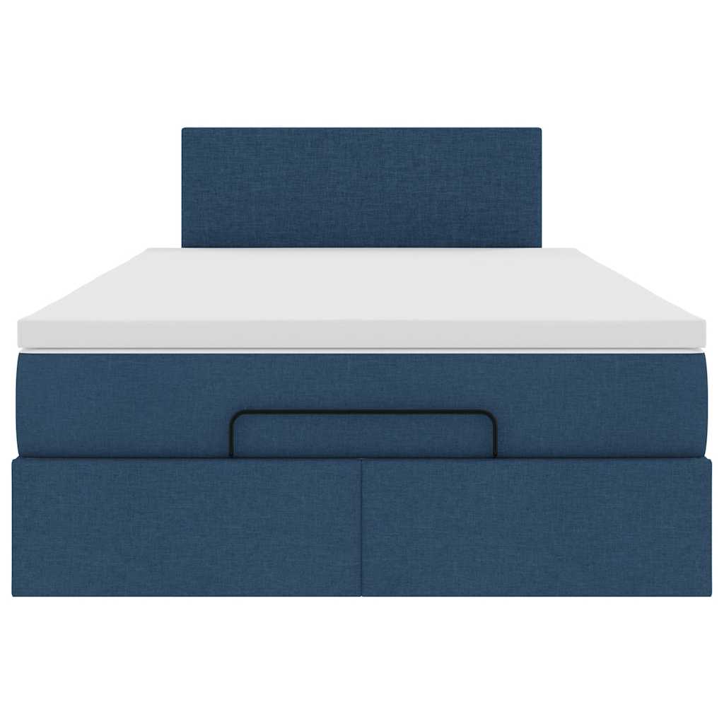 vidaXL Estructura de cama otomana colchón tela azul 120x190 cm