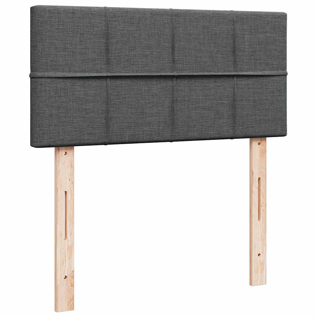 vidaXL Estructura cama otomana colchón tela gris oscuro 80x200cm