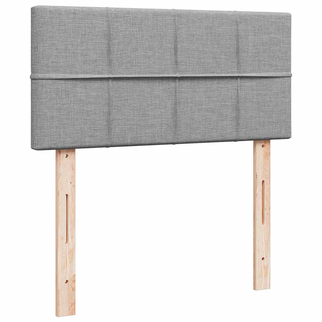 vidaXL Estructura de cama otomana con colchón tela gris claro 90x190cm