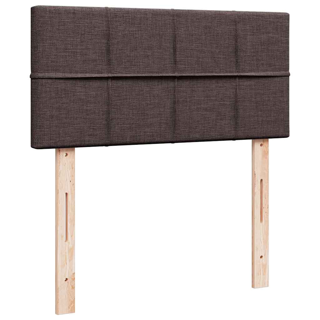 vidaXL Cama otomana con colchón marrón oscuro 100x200 cm tela