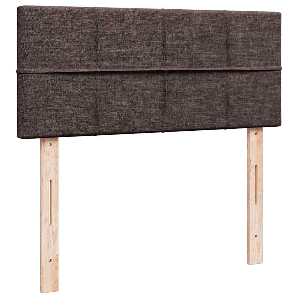 vidaXL Estructura de cama otomana colchón tela marrón oscuro 120x190cm