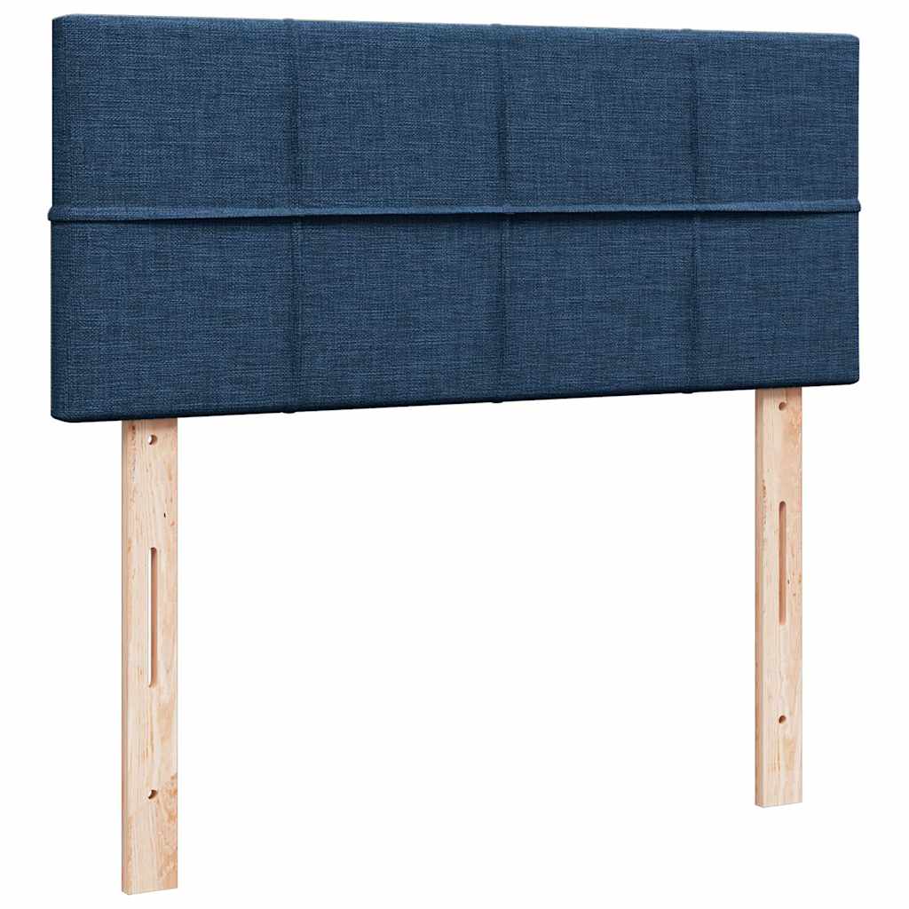 vidaXL Estructura de cama otomana colchón tela azul 120x190 cm