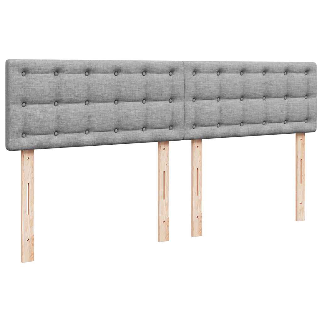 vidaXL Cama otomana con colchón gris claro 160x200 cm tela