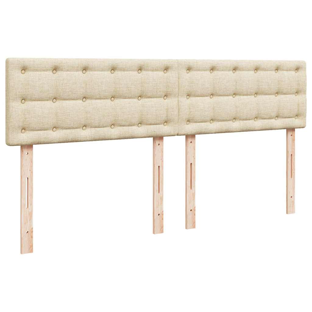 vidaXL Estructura de cama otomana con colchón tela crema 160x200cm