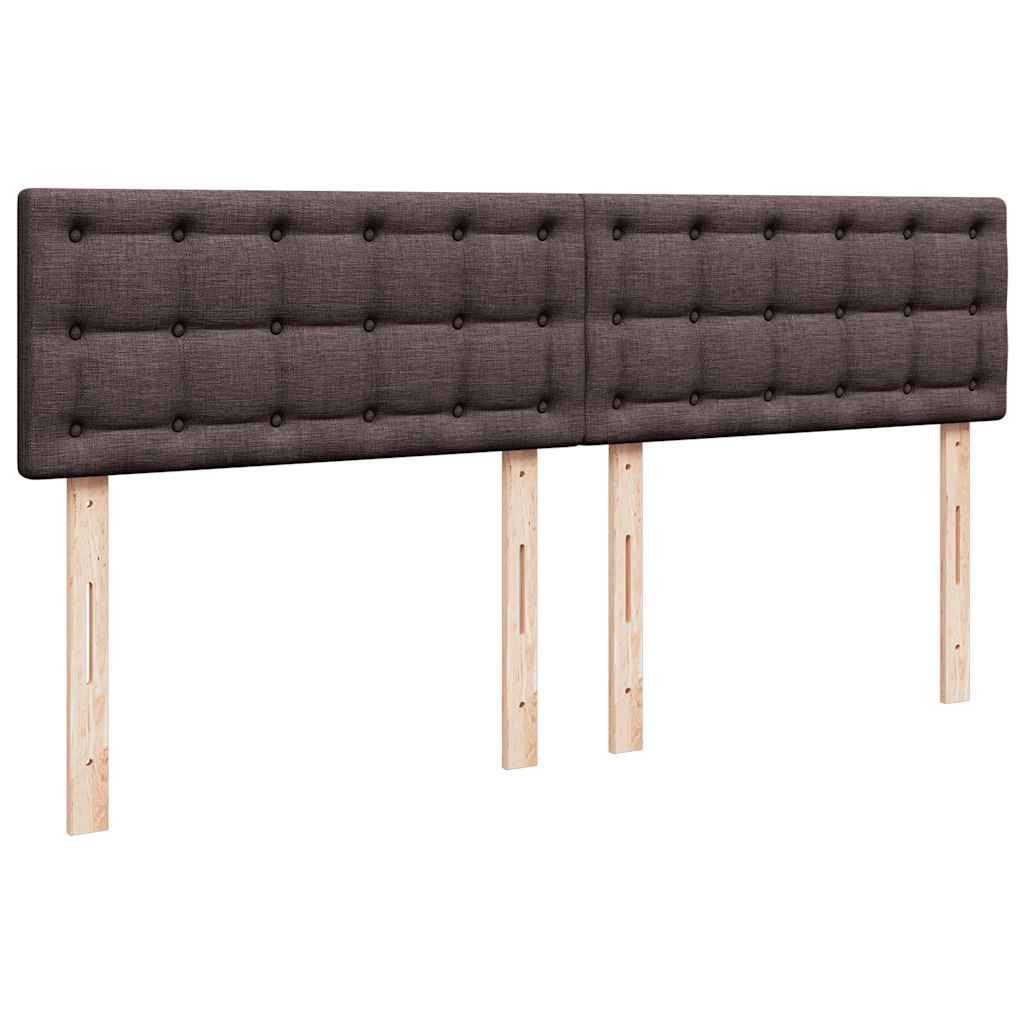 vidaXL Estructura cama otomana colchón tela marrón oscuro 180x200cm