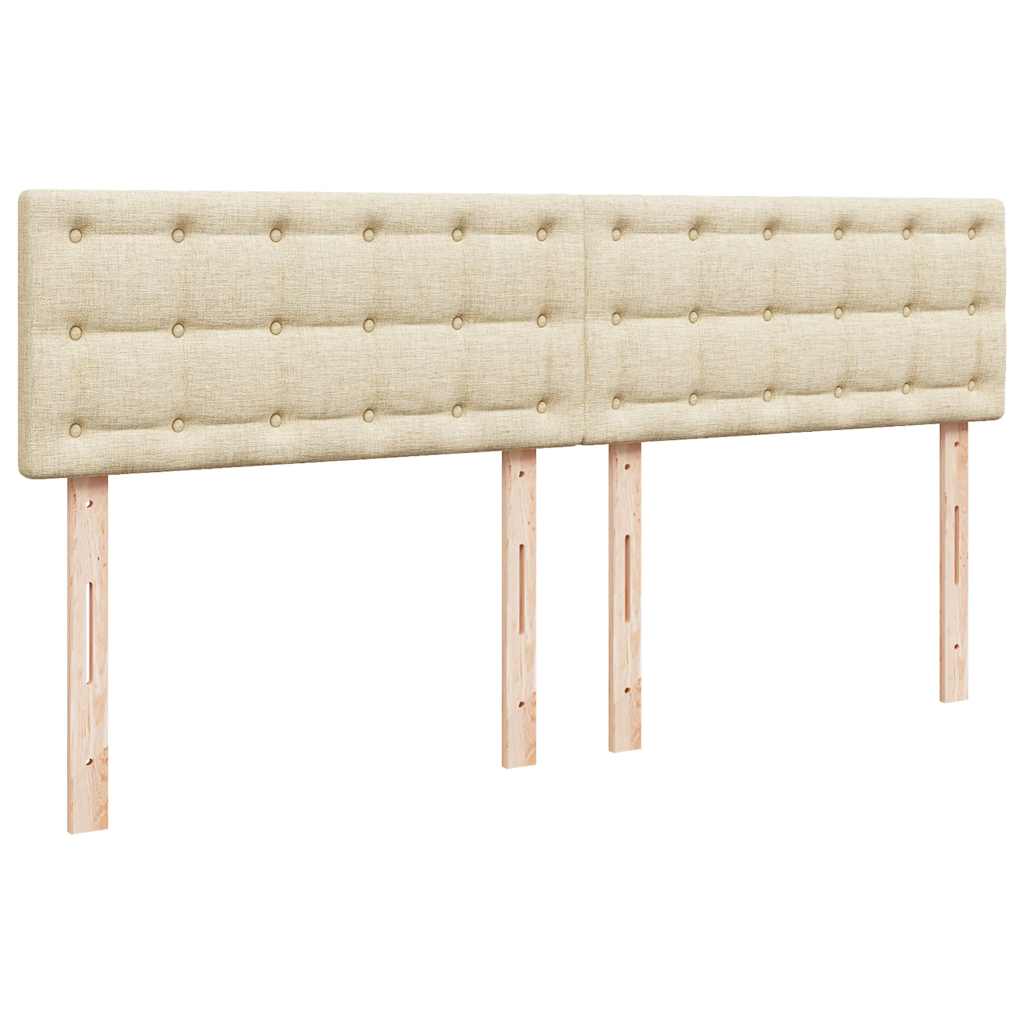 vidaXL Estructura de cama otomana con colchón tela crema 180x200cm