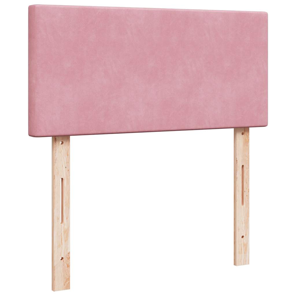 vidaXL Estructura cama otomana con colchón terciopelo rosa 90x190cm