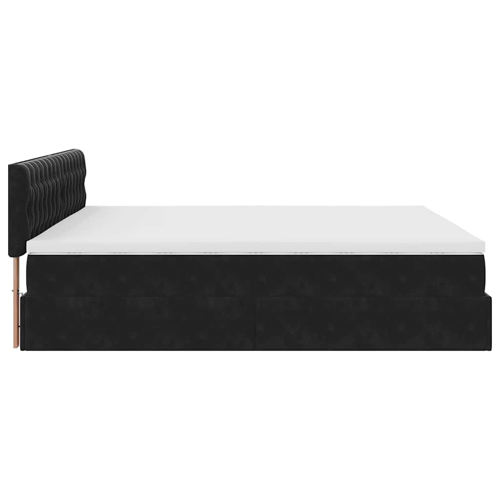 vidaXL Estructura de cama otomana con colchón negro 180x200cm