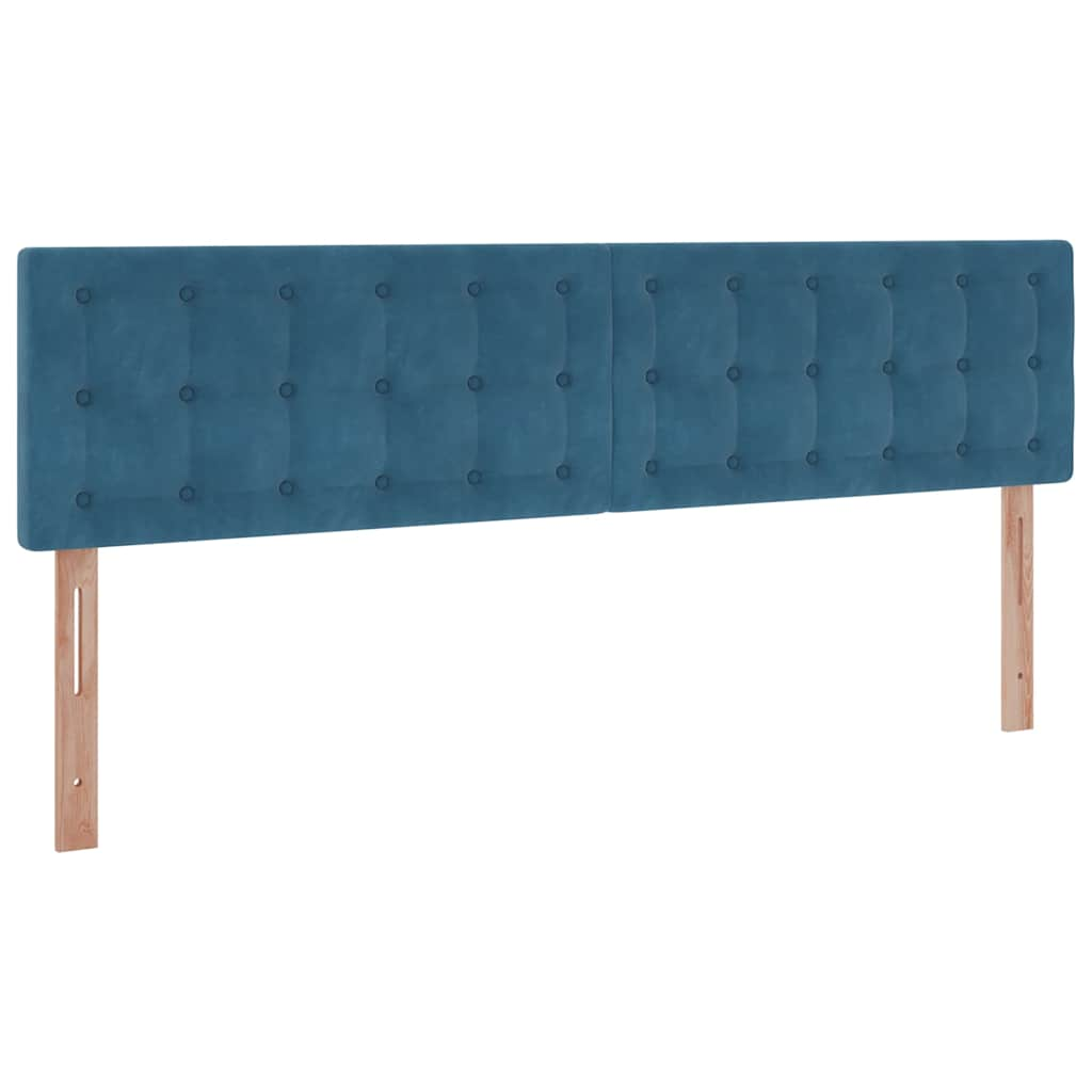 vidaXL Estructura de cama otomana colchones terciopelo azul oscuro