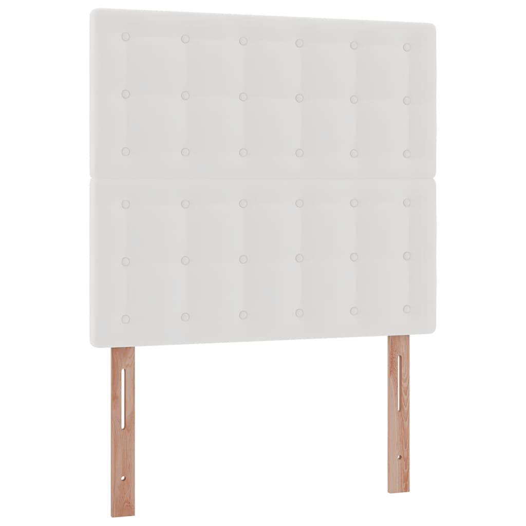 vidaXL Estructura cama otomana colchón cuero sintético blanco 90x190cm