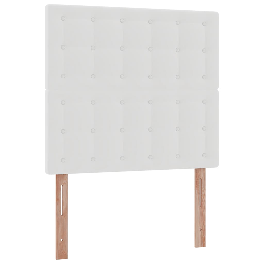 vidaXL Estructura cama otomana colchón cuero sintético blanco 90x200cm