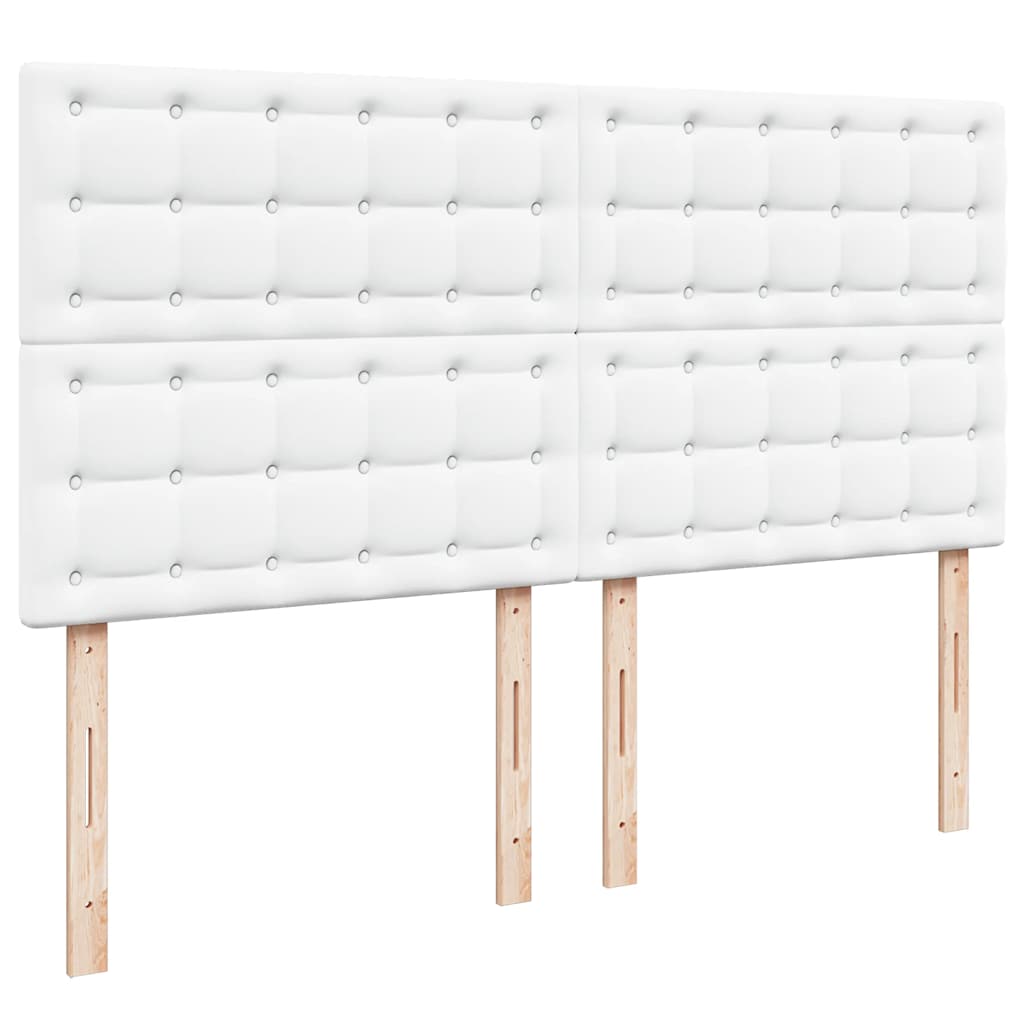 vidaXL Estructura cama otomana colchones cuero sintético blanco