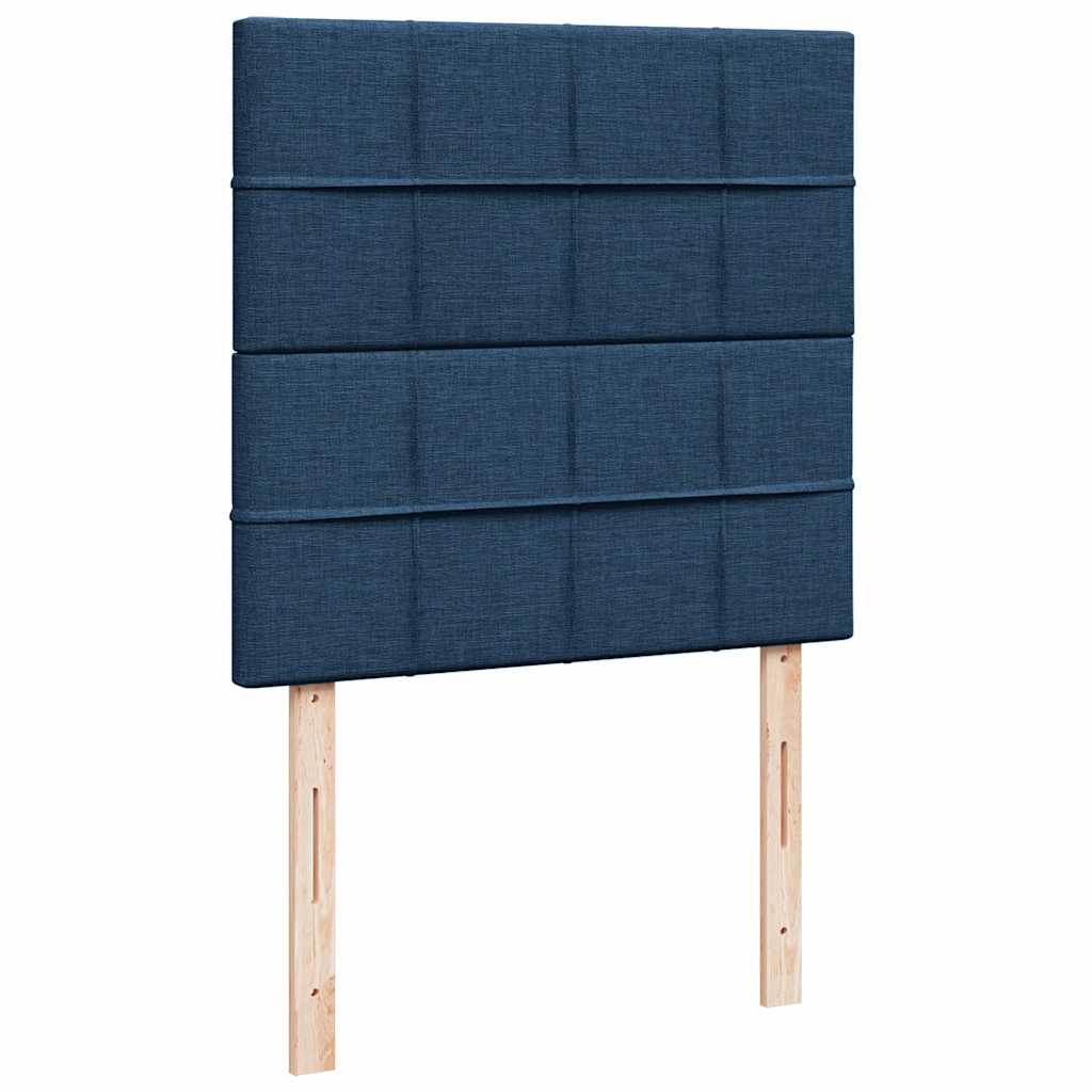 vidaXL Estructura de cama otomana con colchón tela azul 90x190 cm