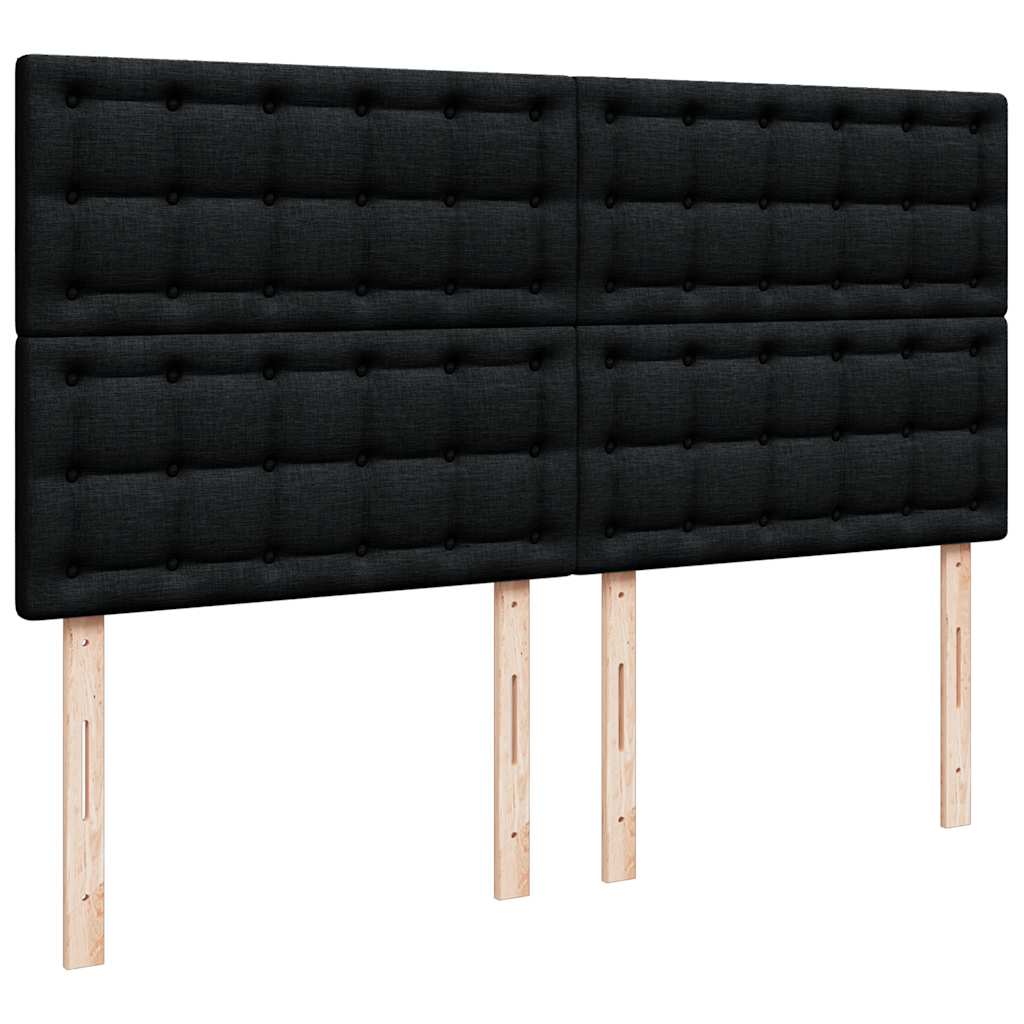 vidaXL Estructura de cama otomana con colchón tela negra 180x200cm