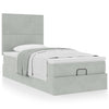 vidaXL Estructura cama otomana colchones gris claro 90x200cm