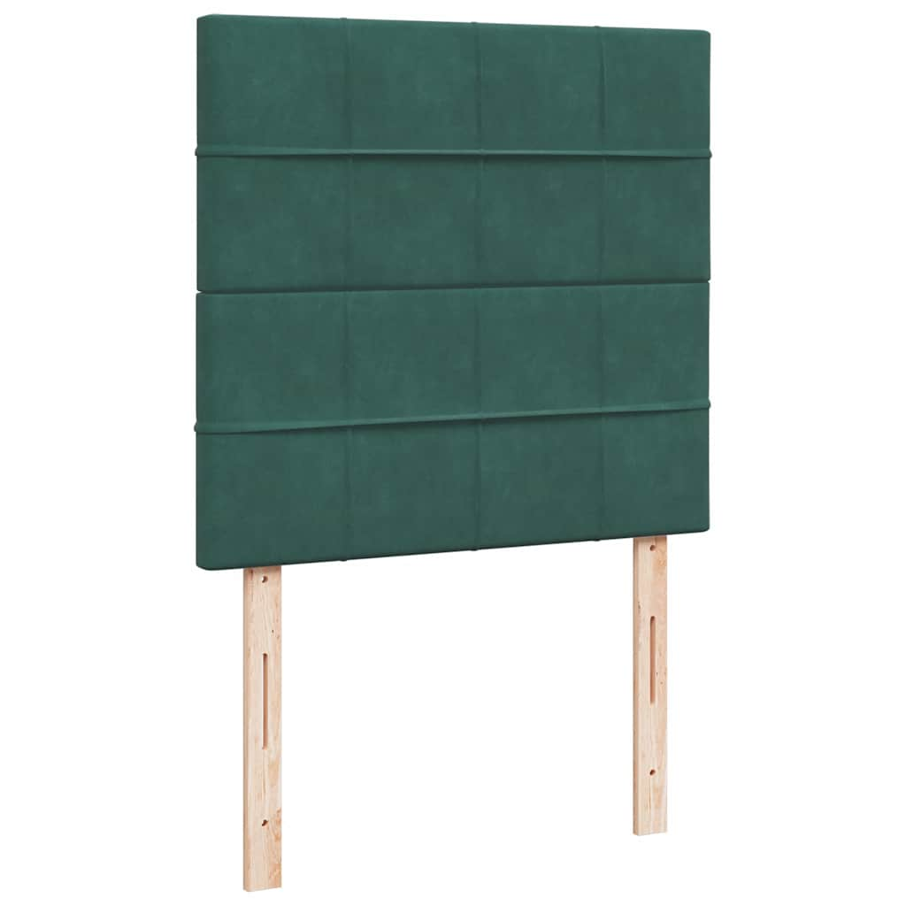 vidaXL Estructura cama otomana colchones terciopelo verde oscuro