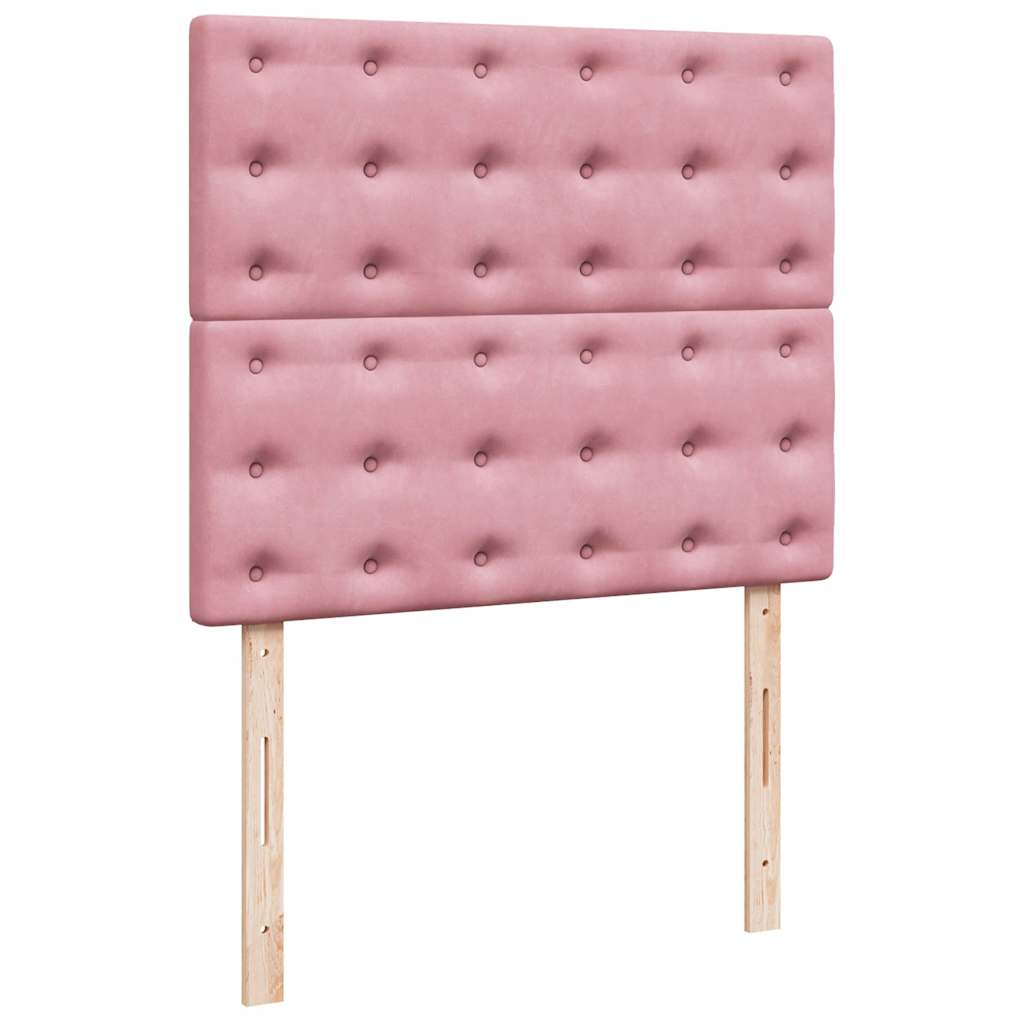 vidaXL Estructura cama otomana colchones terciopelo rosa 120x190 cm