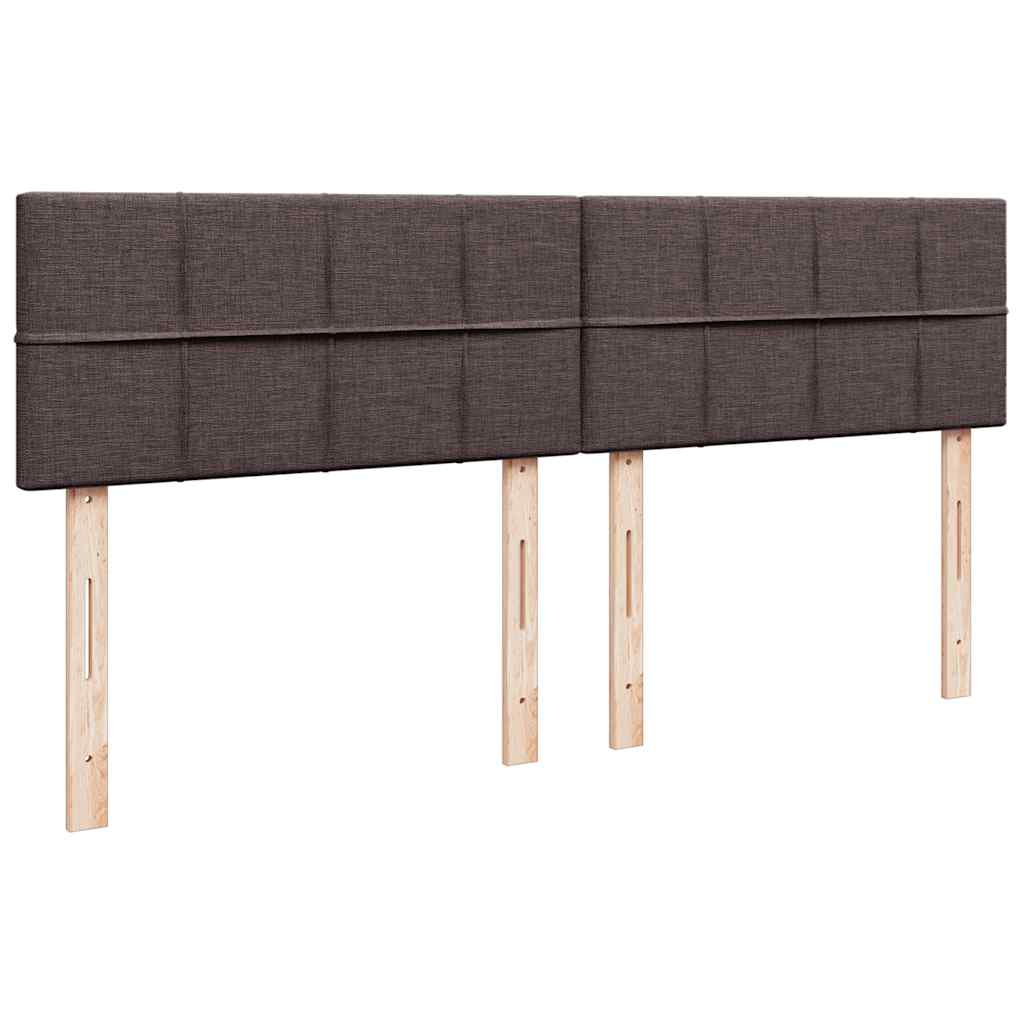 vidaXL Estructura cama otomana colchones tela marrón oscuro 200x200cm