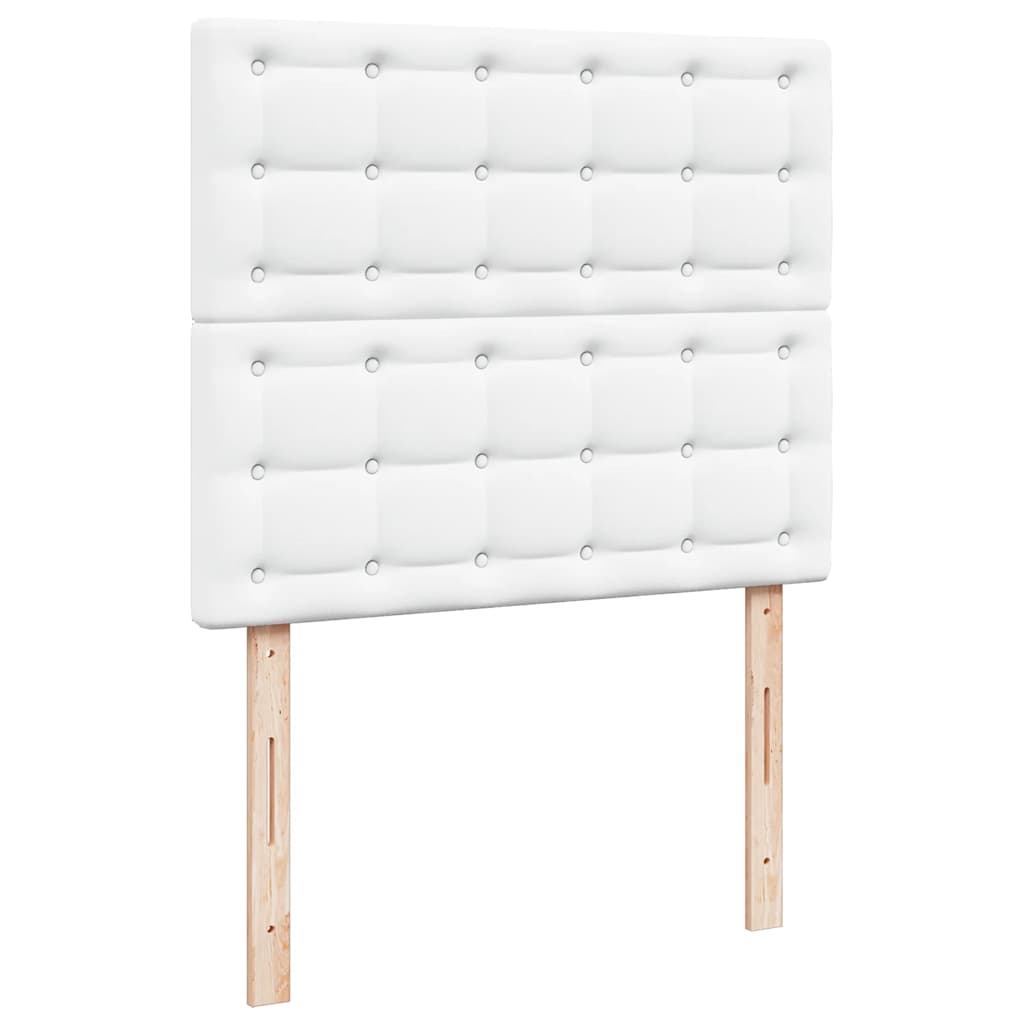 vidaXL Estructura cama otomana colchón cuero sintético blanco