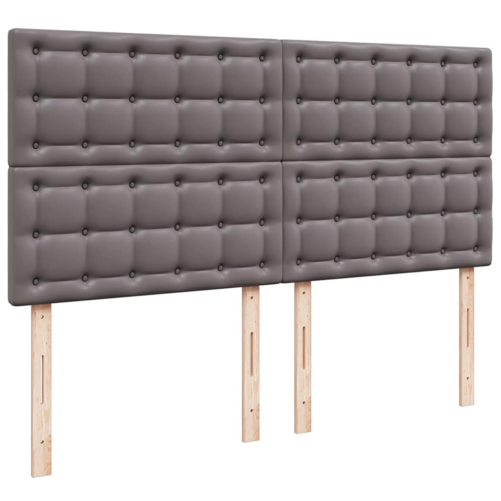 vidaXL Estructura cama otomana colchón cuero sintético gris 160x200cm