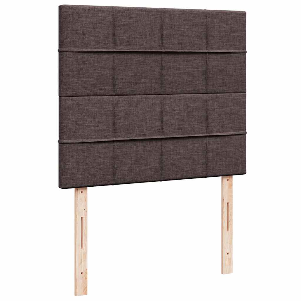 vidaXL Estructura de cama otomana colchón tela marrón oscuro 120x190cm