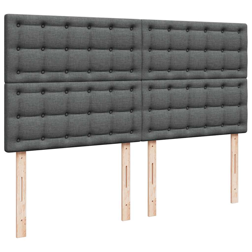 vidaXL Estructura cama otomana colchón tela gris oscuro 160x200 cm