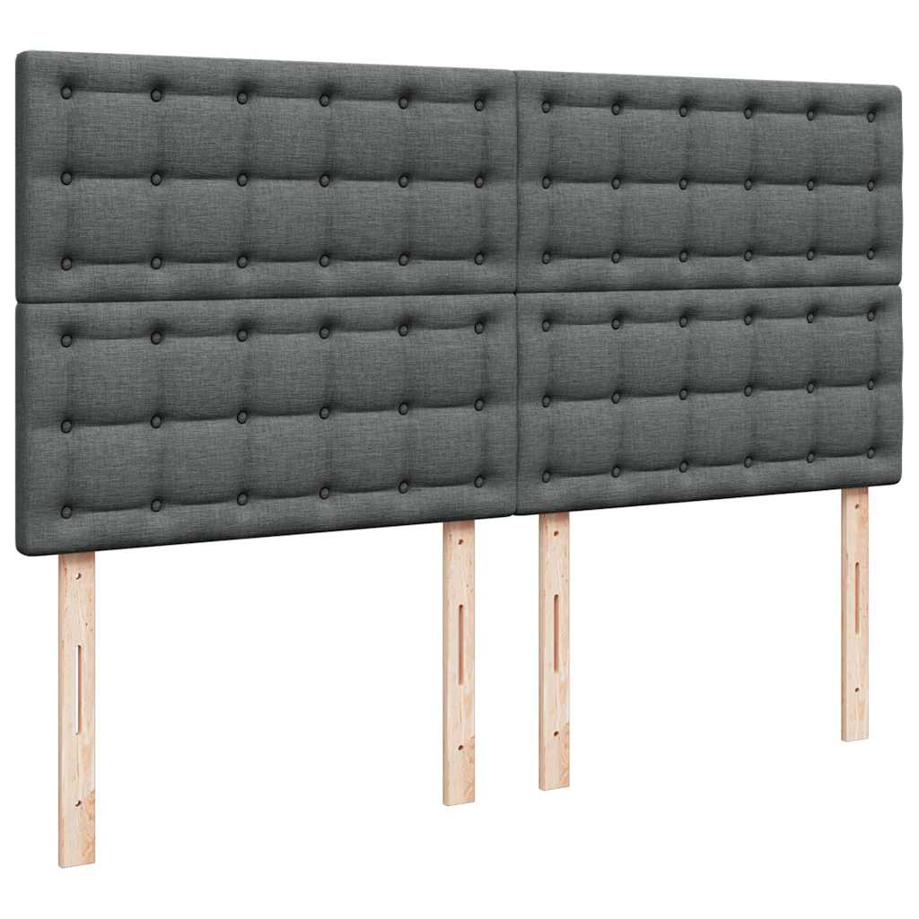 vidaXL Estructura cama otomana colchón tela gris oscuro 180x200cm