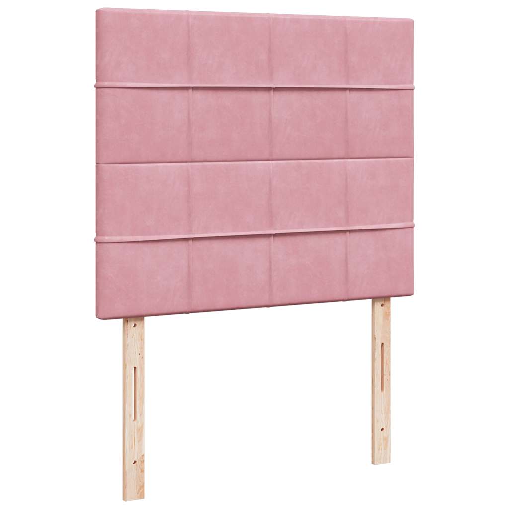 vidaXL Estructura cama otomana colchones terciopelo rosa 120x190 cm