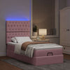 vidaXL Estructura cama otomana con colchones terciopelo rosa 90x190cm