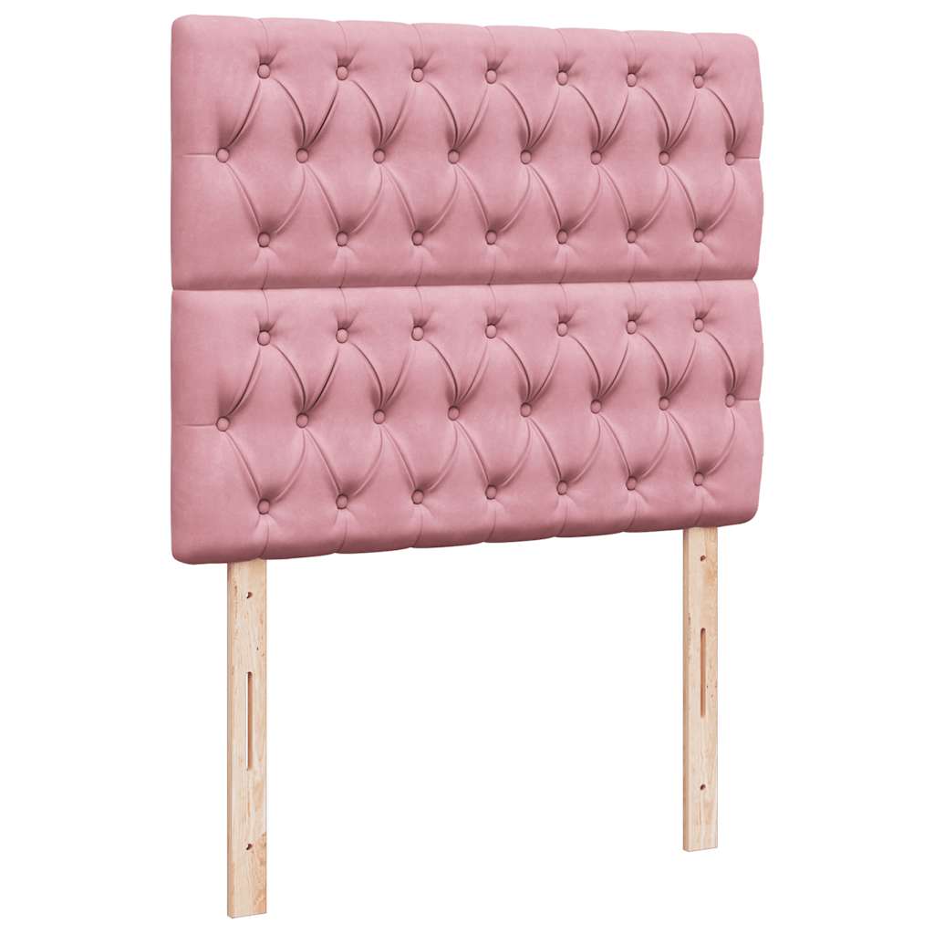 vidaXL Estructura cama otomana colchones terciopelo rosa 120x190 cm