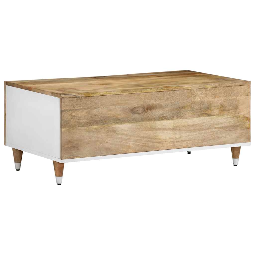 vidaXL Mesa de centro de madera maciza mango 100x54x40 cm