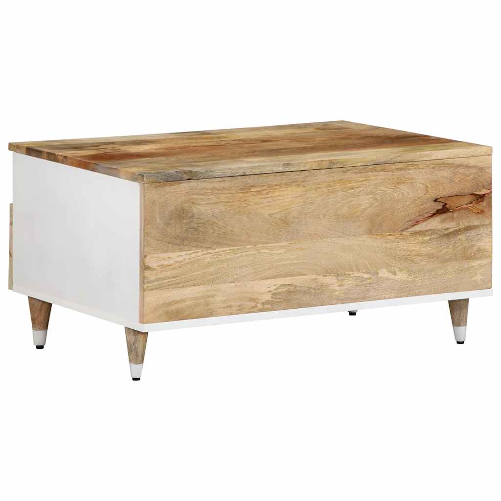 vidaXL Mesa de centro de madera maciza mango 80x54x40 cm