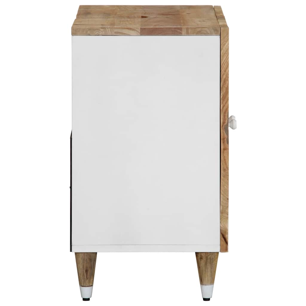 vidaXL Armario de lavabo para baño madera maciza de mango 62x33x58 cm