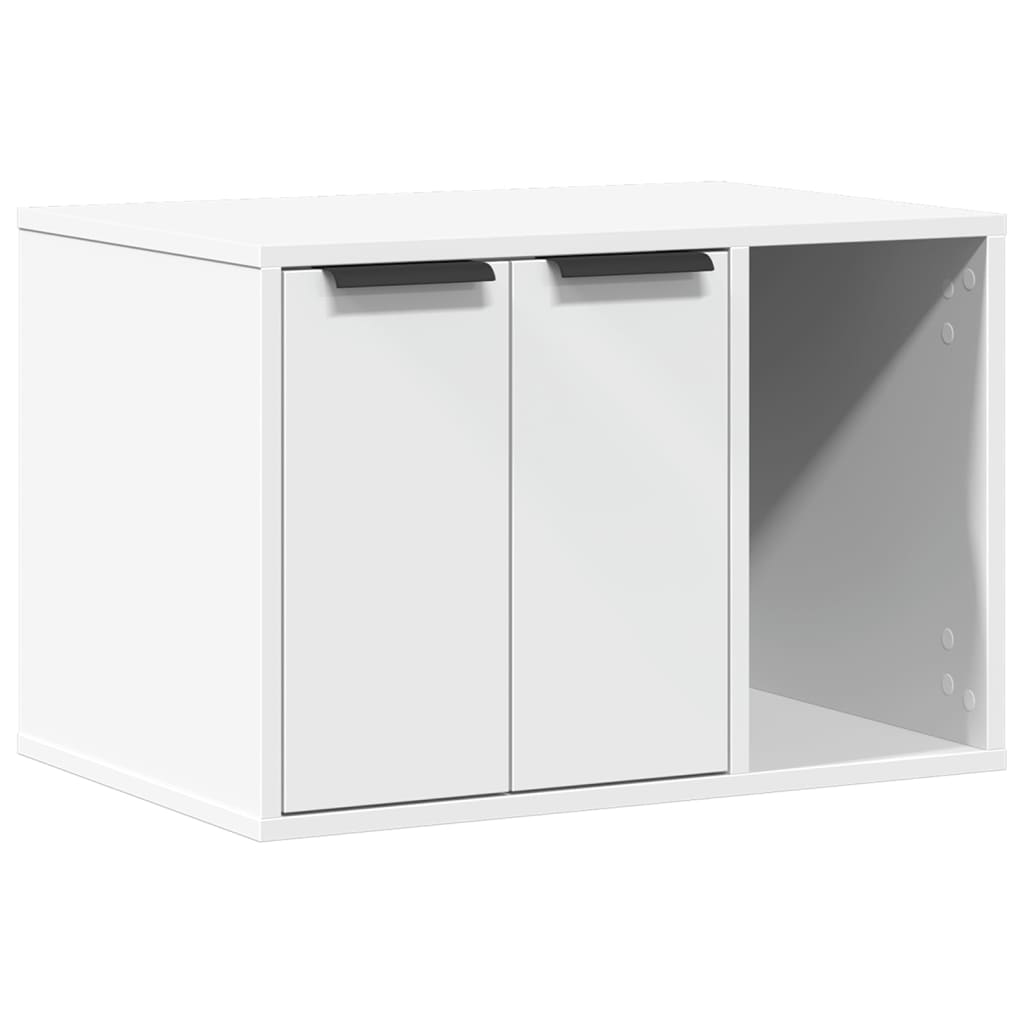 vidaXL Mueble arenero para gatos madera ingeniería blanco 60x40x40 cm