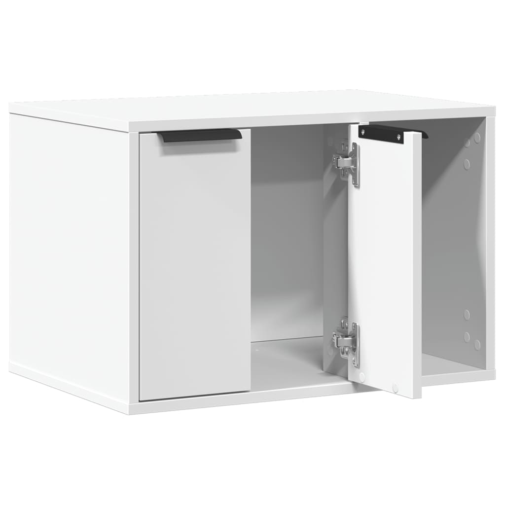 vidaXL Mueble arenero para gatos madera ingeniería blanco 60x40x40 cm