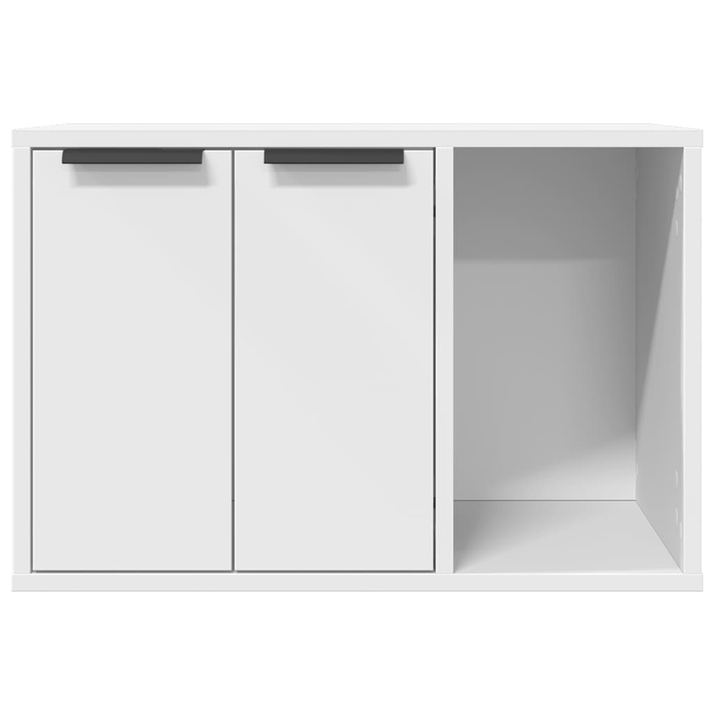 vidaXL Mueble arenero para gatos madera ingeniería blanco 60x40x40 cm