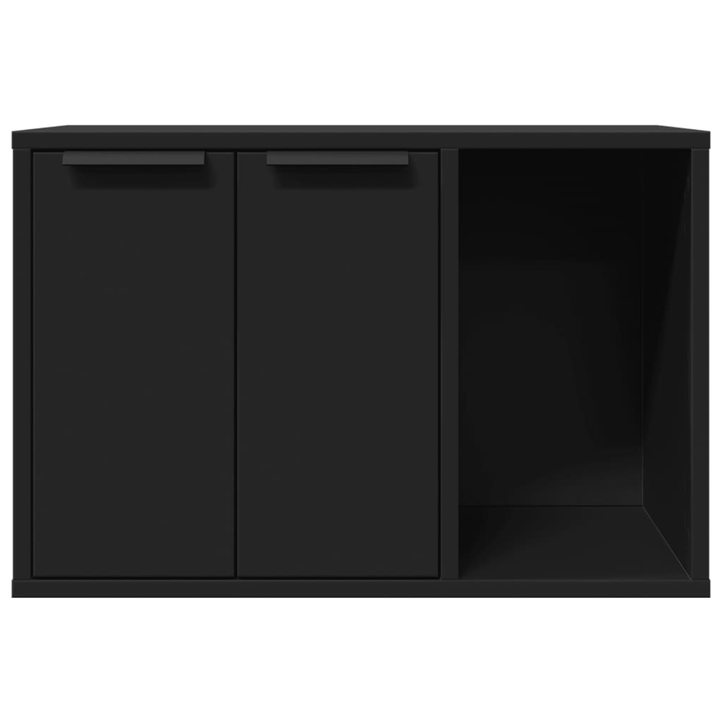 vidaXL Mueble arenero de gatos madera ingeniería negro 60x40x40 cm