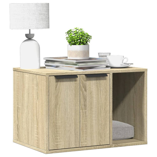 vidaXL Mueble arenero para gatos madera roble Sonoma 60x40x40 cm