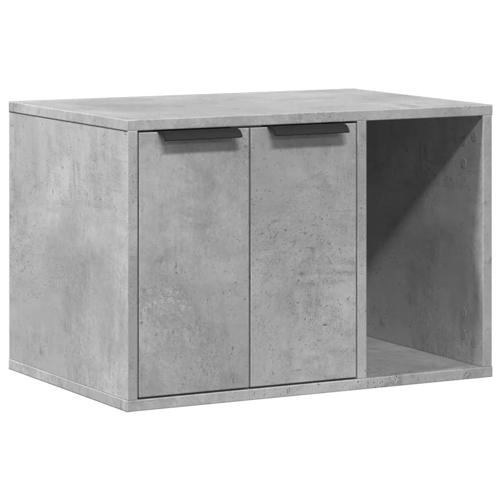 vidaXL Mueble arenero para gatos madera gris hormigón 60x40x40 cm